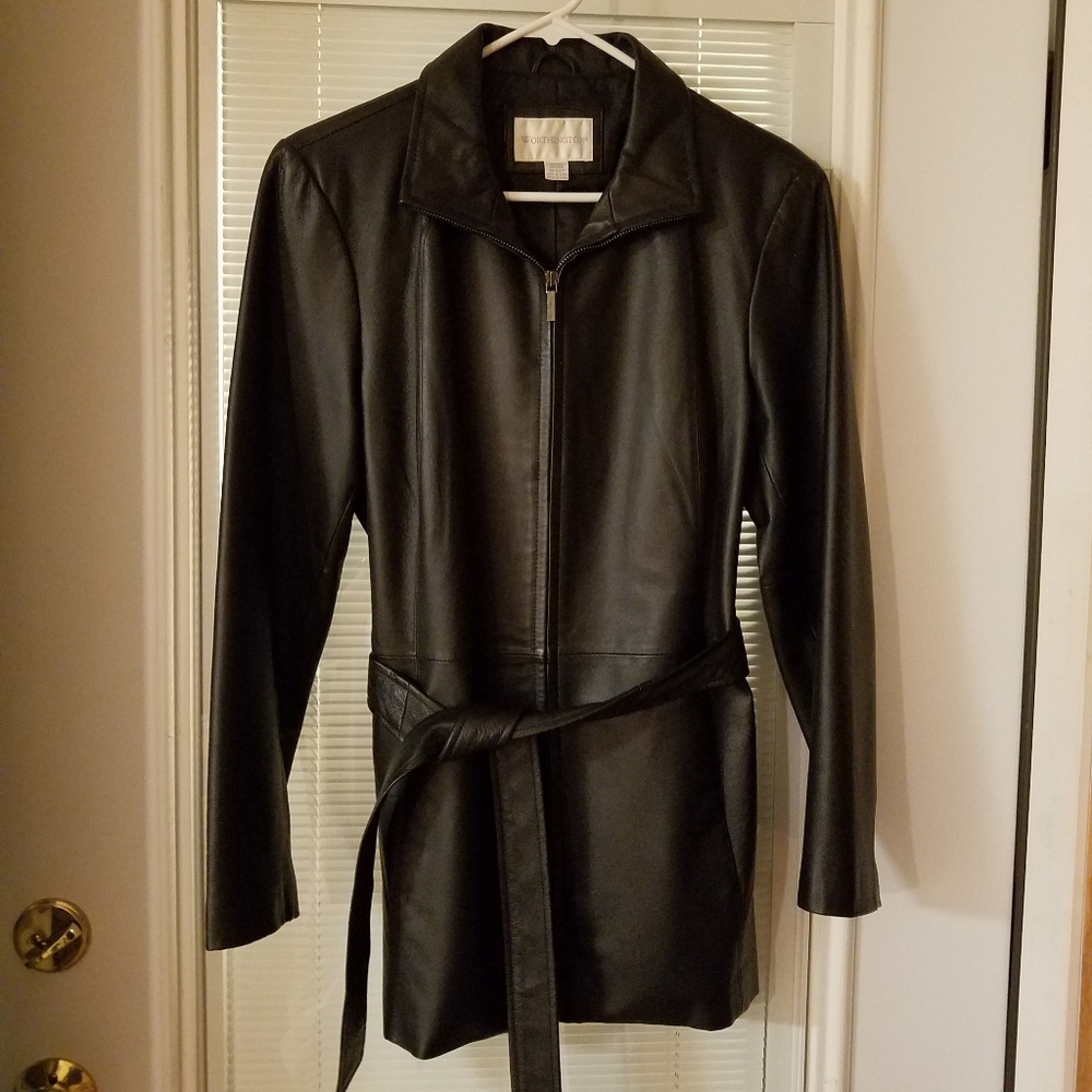 Worthington black leather jacket